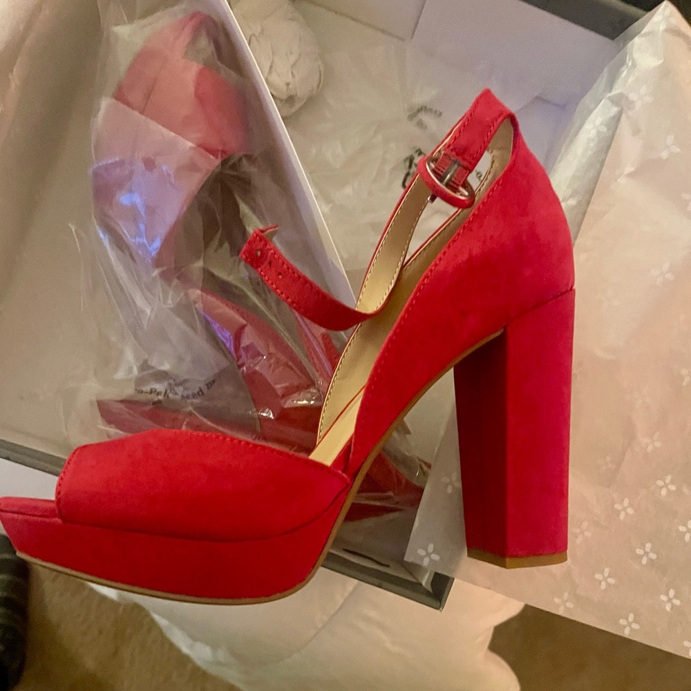 Chic Red Platform Heels